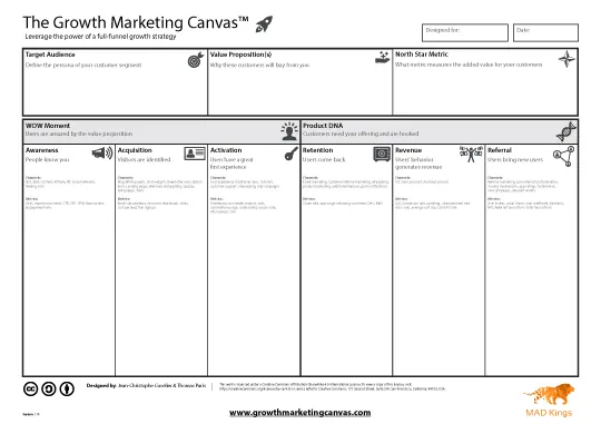 Decathlon's strategy on the Growth Marketing Canvas